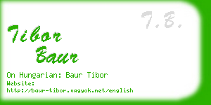 tibor baur business card